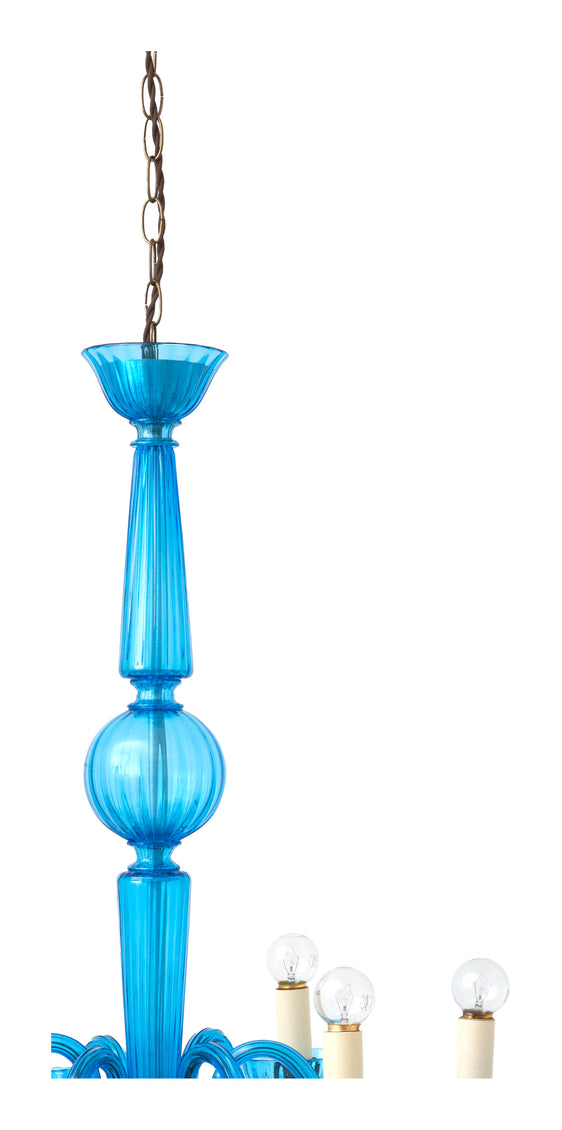 Vintage Blue Murano Chandelier