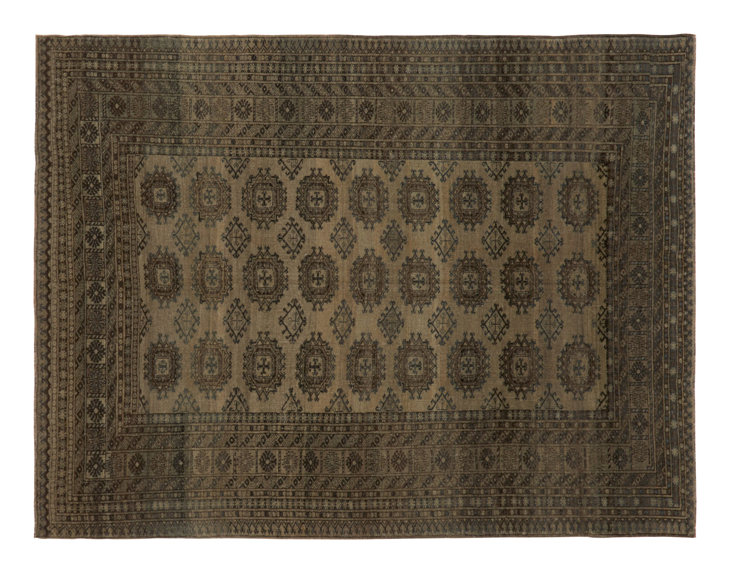 Vintage Afghan Rug - 8'9" x 6'9"