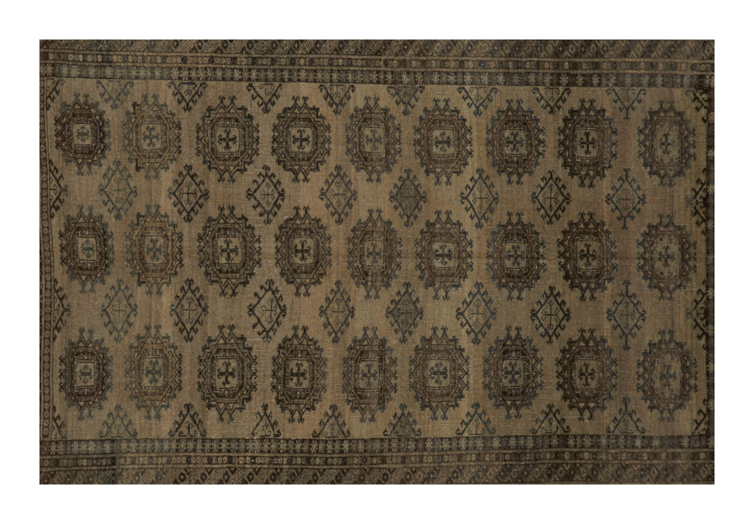 Vintage Afghan Rug - 8'9" x 6'9"