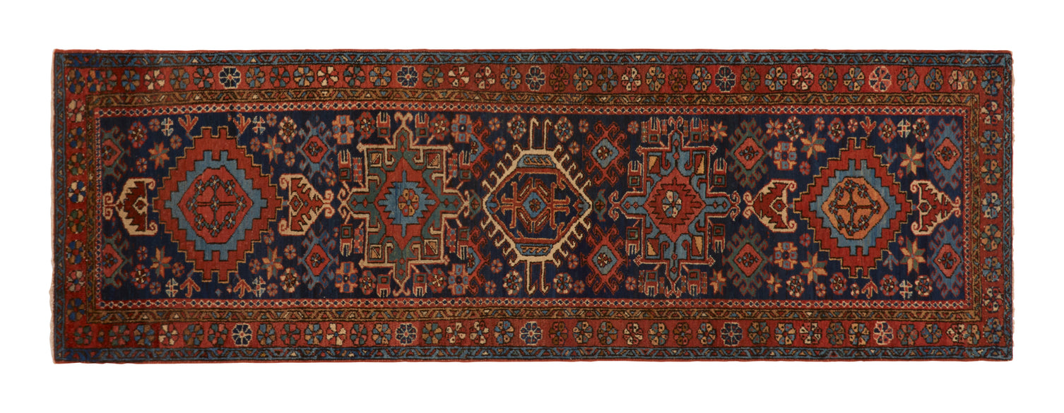 Vintage Karaje Rug - 10'4 x 3'6