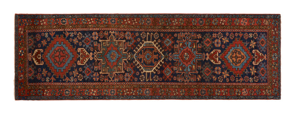 Vintage Karaje Rug - 10'4 x 3'6