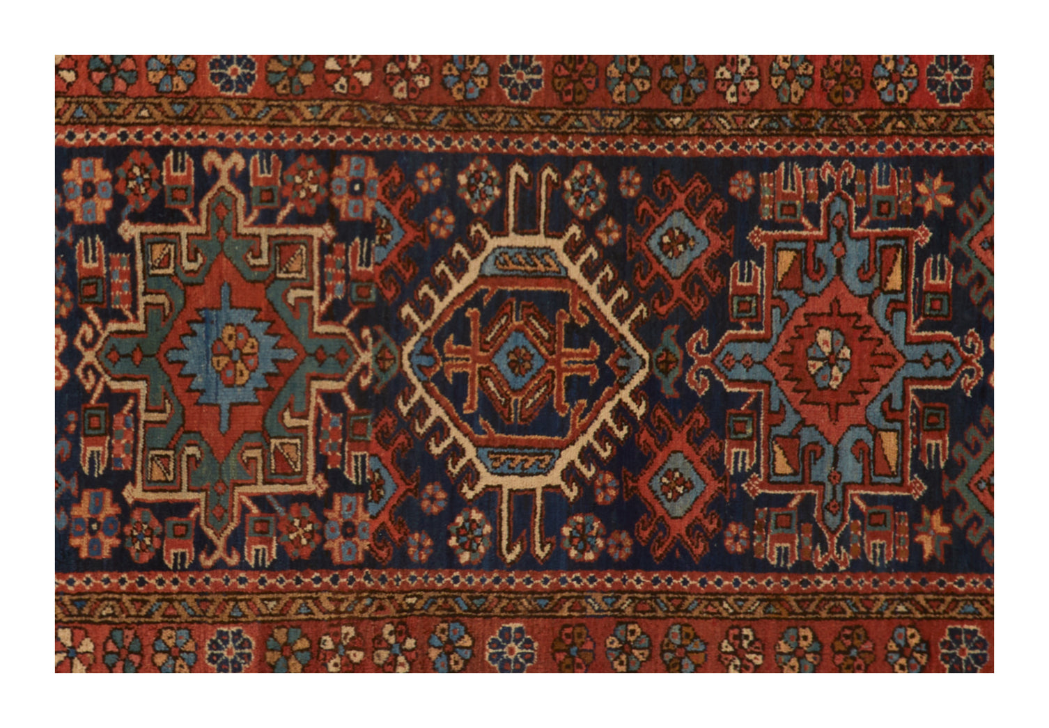 Vintage Karaje Rug - 10'4 x 3'6