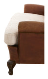 Antique Leather Wing Back Sofa
