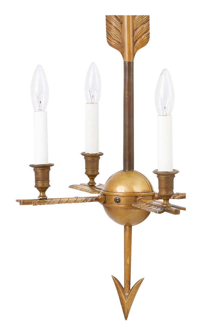Antique Brass Arrow Chandelier