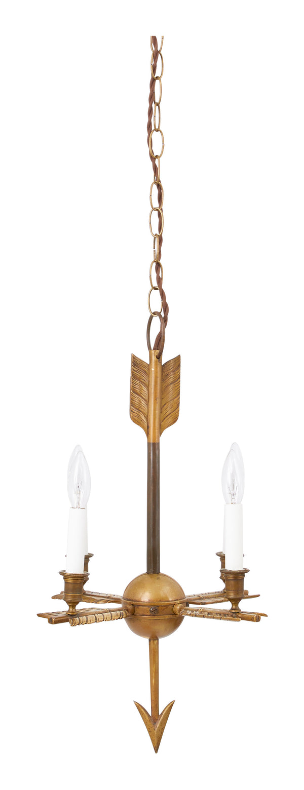 Antique Brass Arrow Chandelier