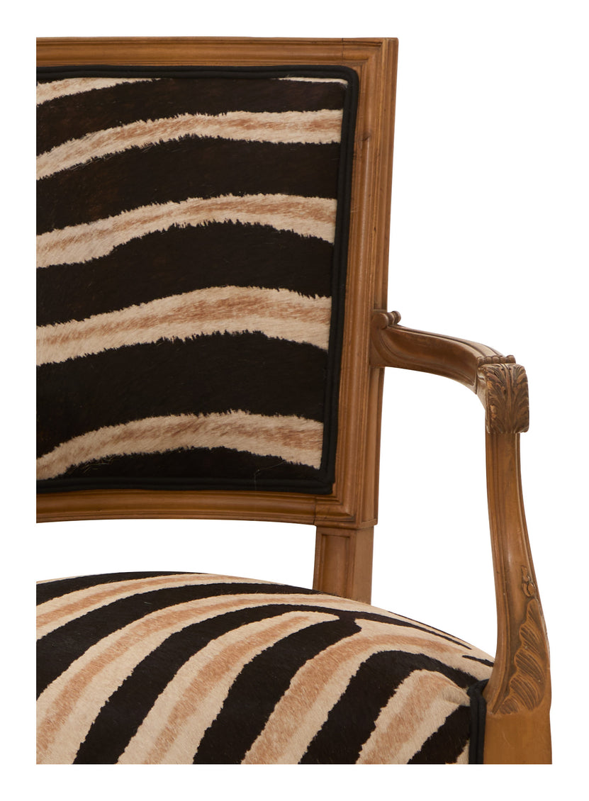Vintage Zebra Armchair