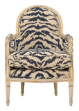 Antique Louis XVI Bergere Tiger Chair