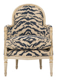Antique Louis XVI Bergere Tiger Chair
