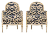 Antique Louis XVI Bergere Tiger Chair