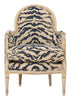 Antique Louis XVI Bergere Tiger Chair