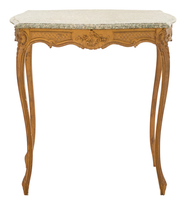 Antique Marble Top Gilt Table