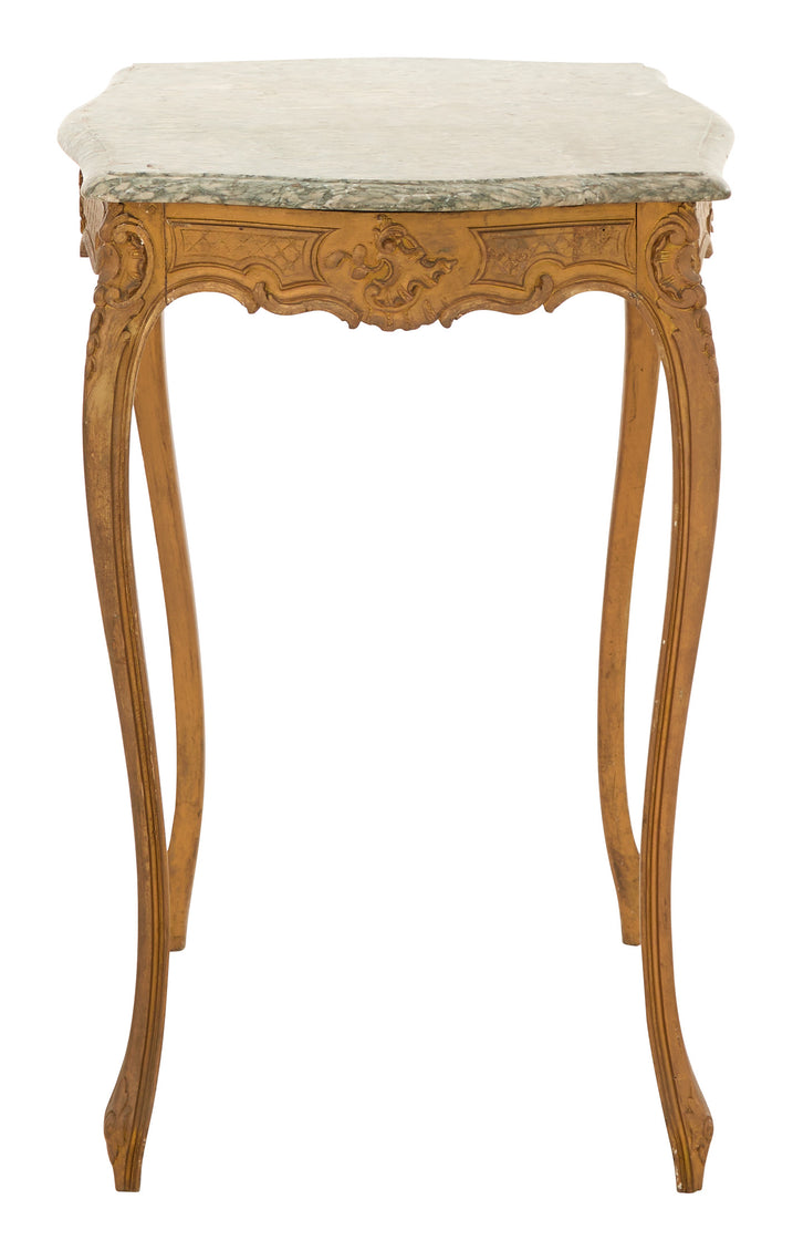 Antique Marble Top Gilt Table
