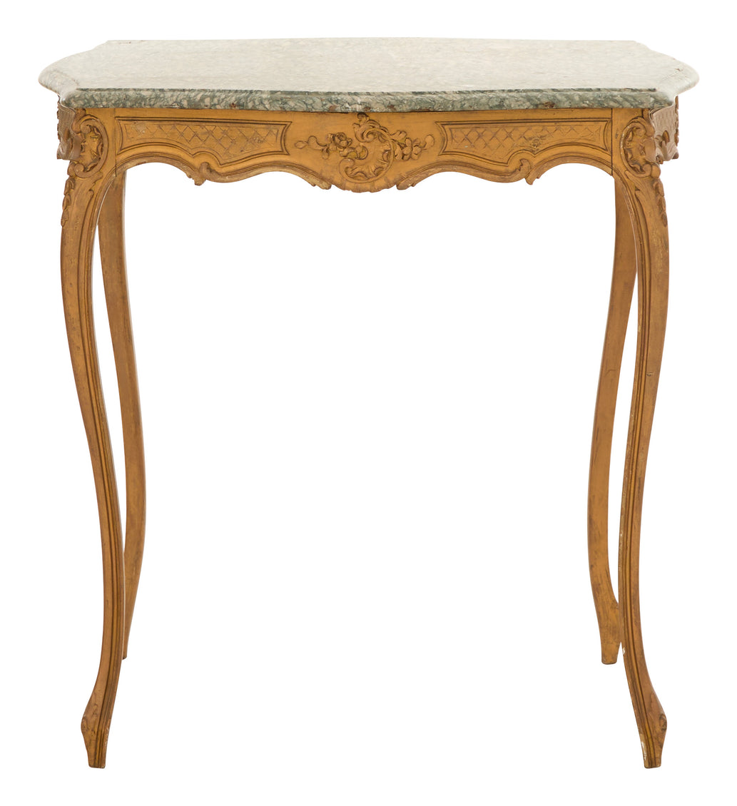 Antique Marble Top Gilt Table