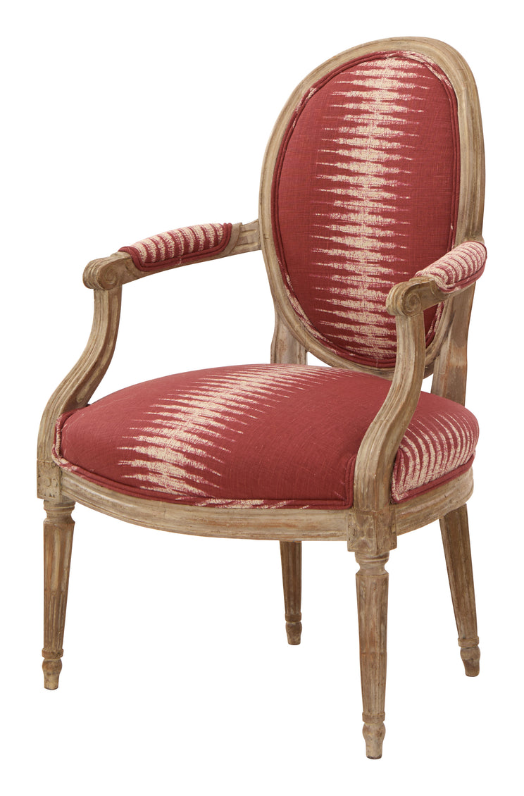 Antique Louis XVI Ikat Armchair