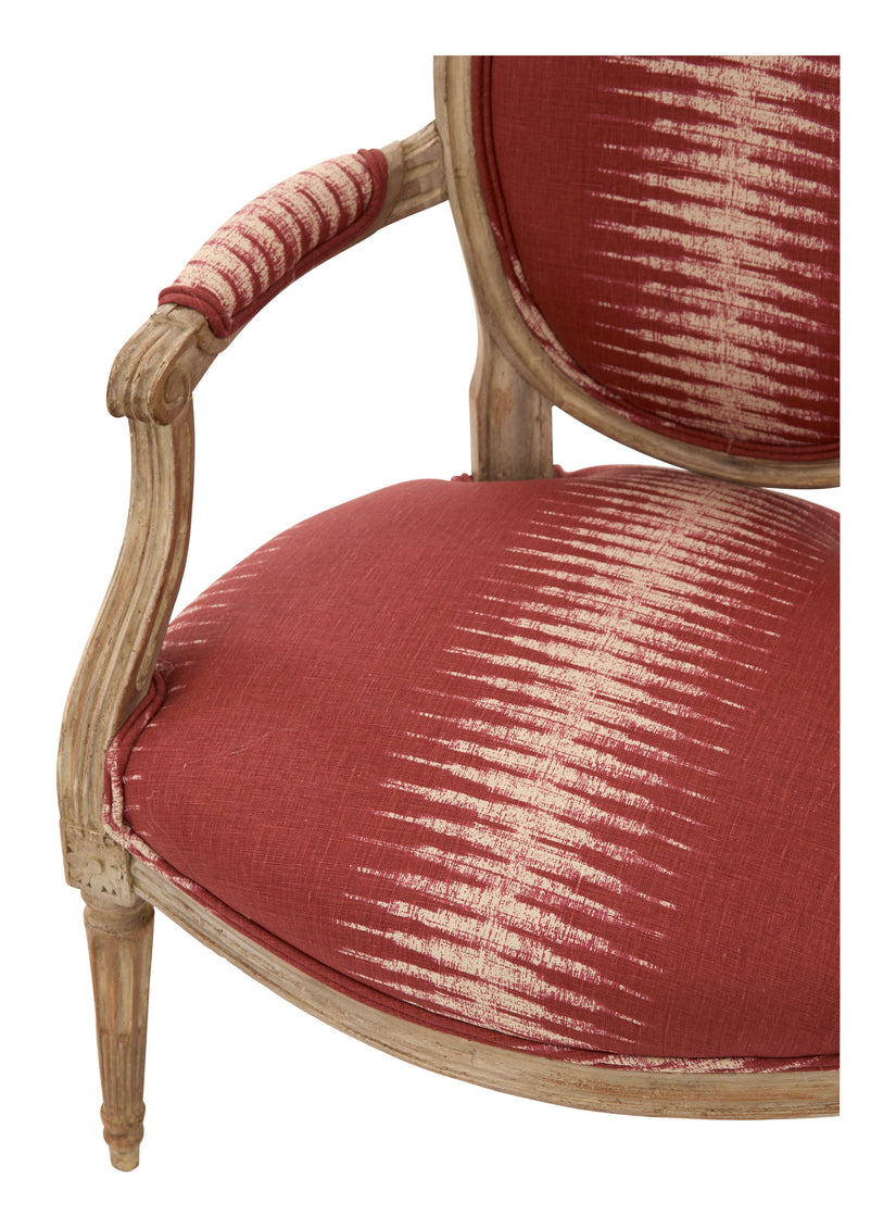 Antique Louis XVI Ikat Armchair