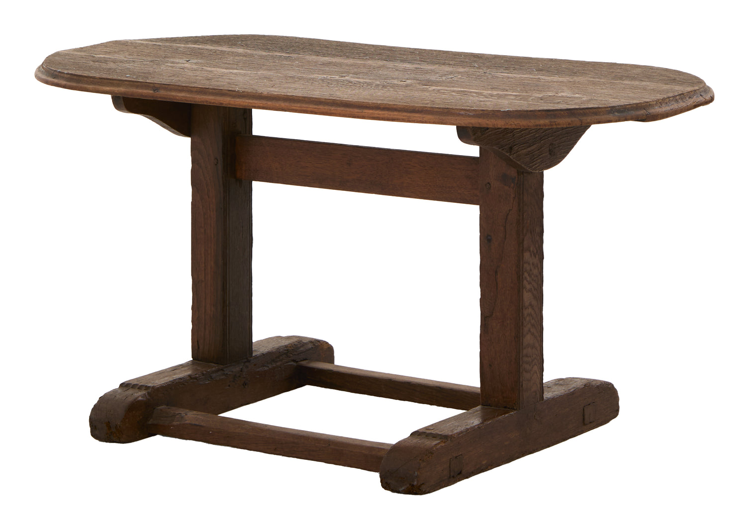 Vintage Oval Wood Coffee Table