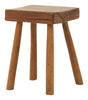 Vintage Brutalist Wood Stool