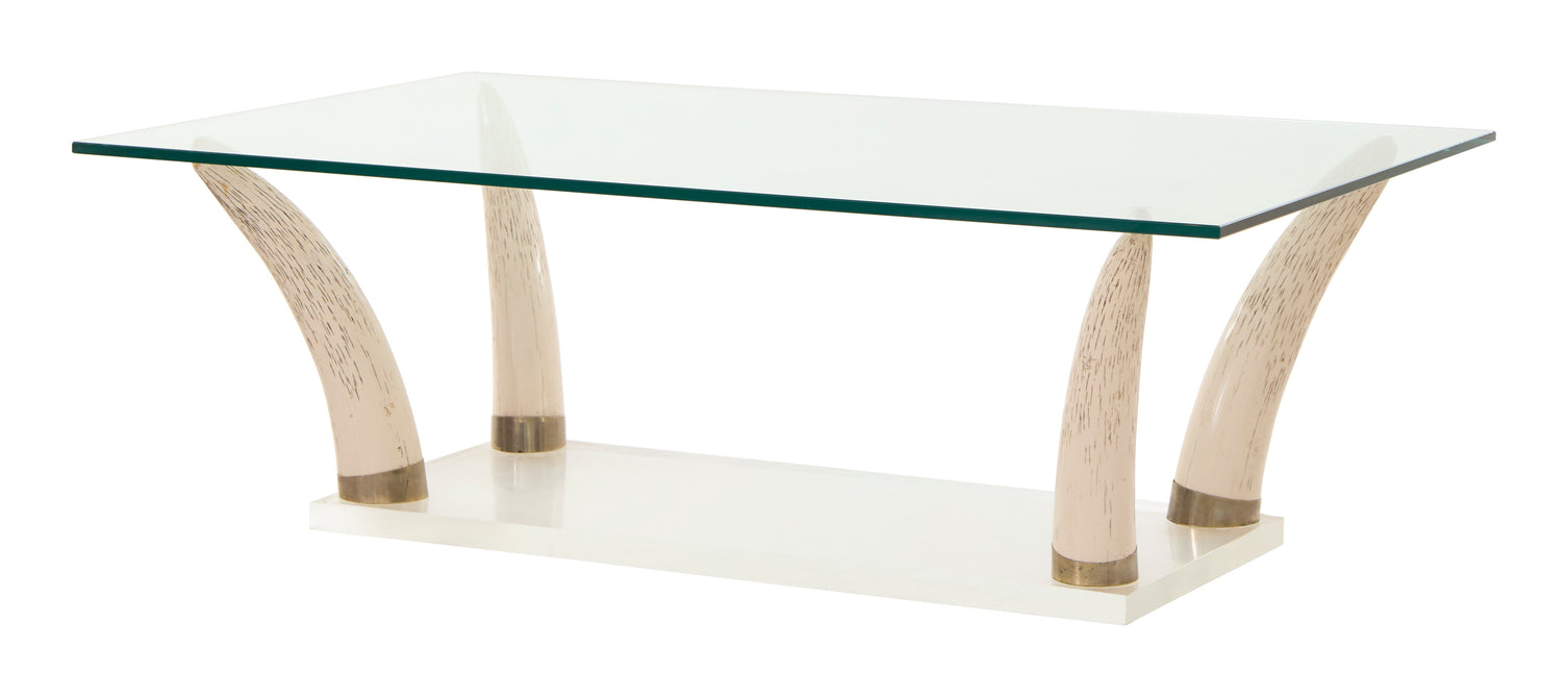 Vintage Faux Tusk Coffee Table