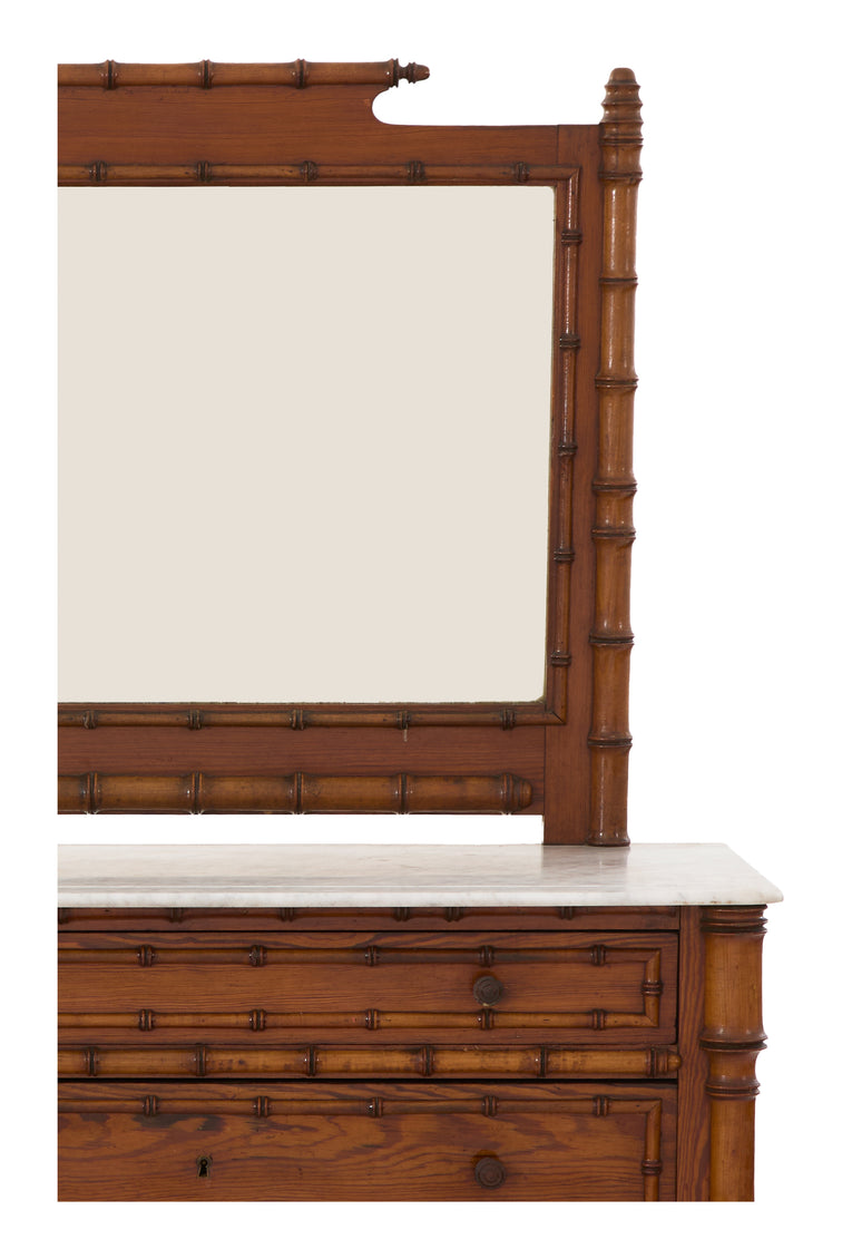 Vintage Faux Bamboo Dresser