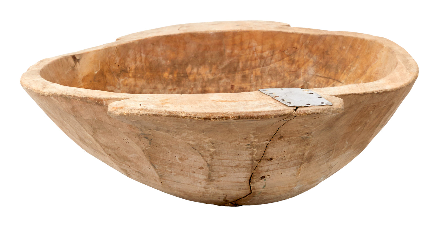 Antique Wood Dough Bowl