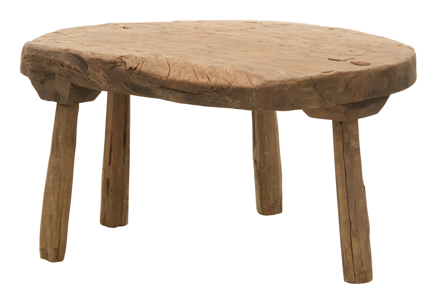 Antique Brutalist Wood Table