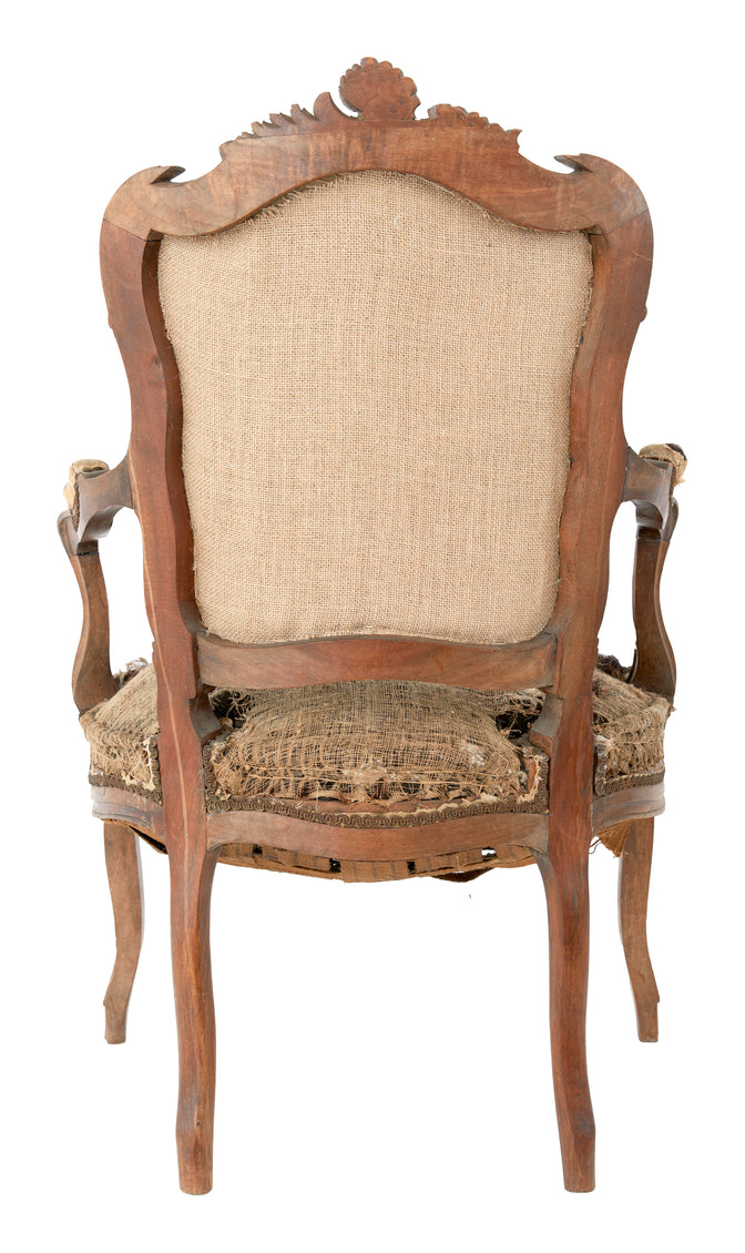 Antique Unupholstered Louis XV Armchair