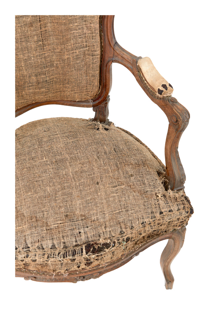 Antique Unupholstered Louis XV Armchair