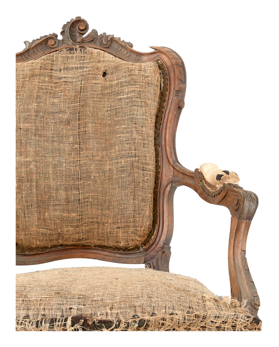 Antique Unupholstered Louis XV Armchair