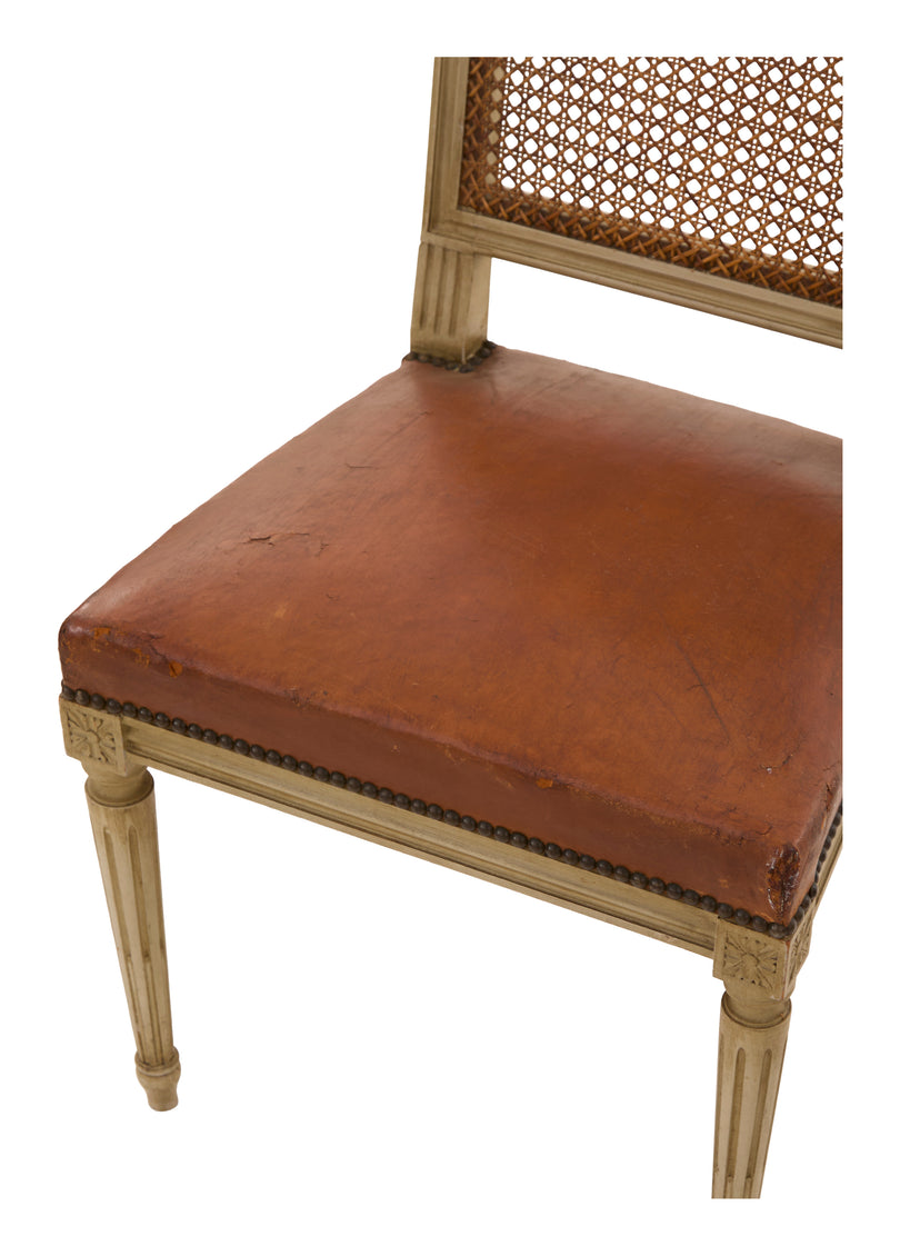 Antique Louis XVI Cane Back Dining Chair