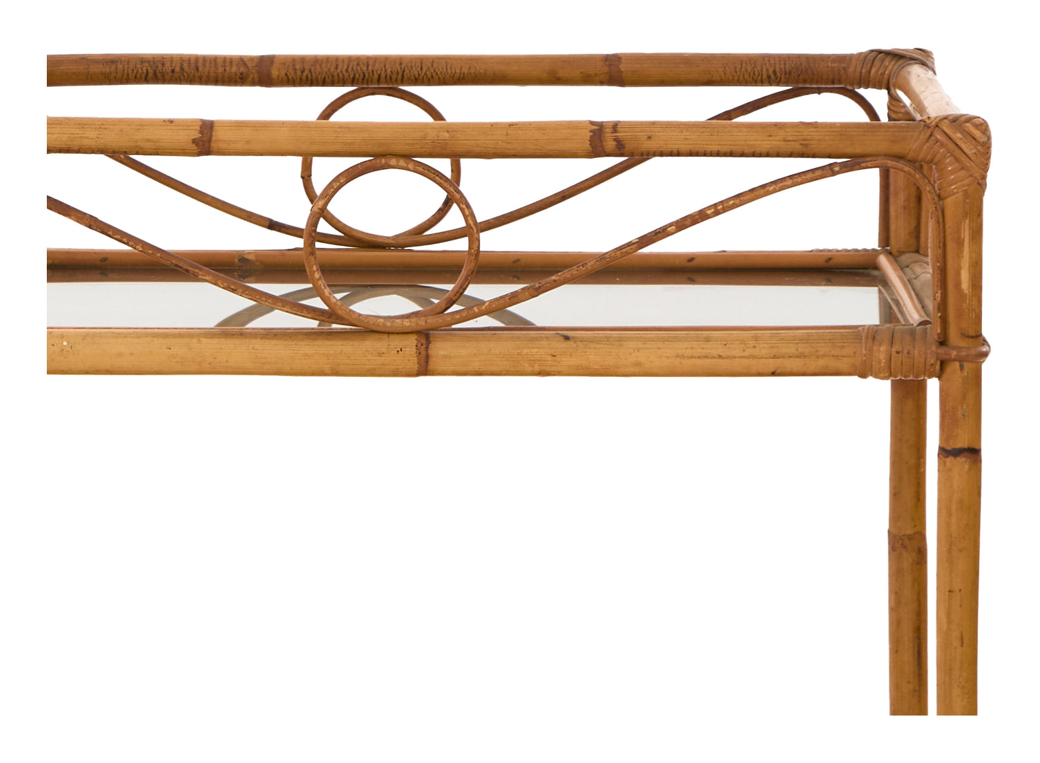 Vintage Rattan Bar Cart