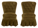 Vintage Velvet Slipper Chair