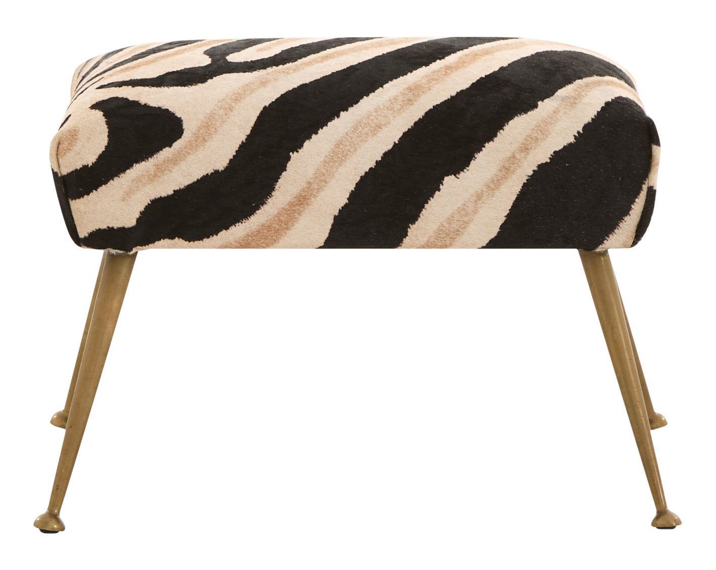 Vintage Zebra Ottoman