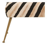 Vintage Zebra Ottoman