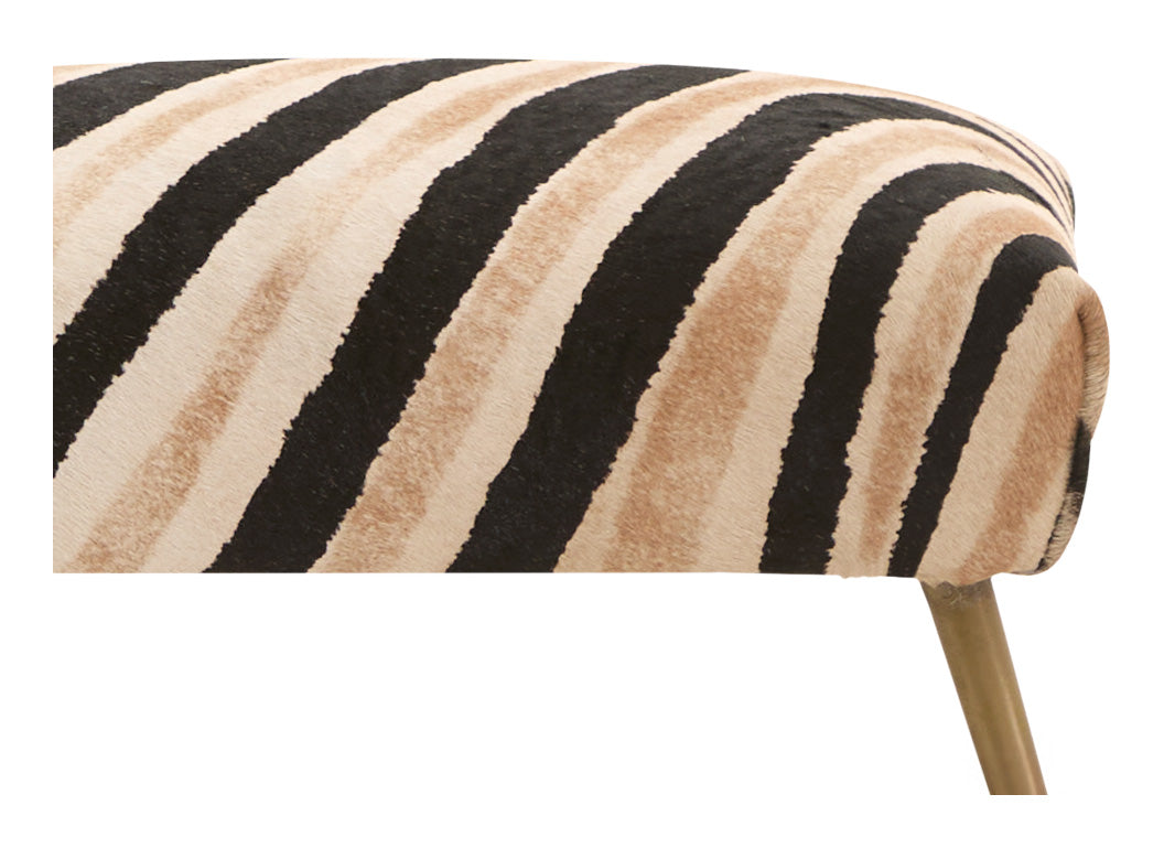Vintage Zebra Ottoman