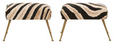 Vintage Zebra Ottoman