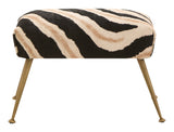 Vintage Zebra Ottoman