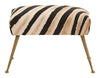 Vintage Zebra Ottoman