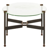 Vintage Glass Top Coffee Table