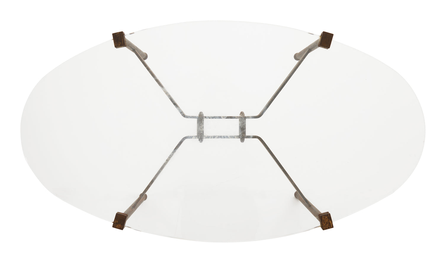 Vintage Glass Top Coffee Table