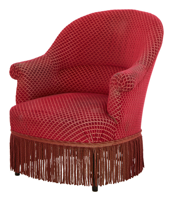 Antique Napoleon III Red Chair