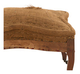 Antique Unupholstered Burlap Ottoman