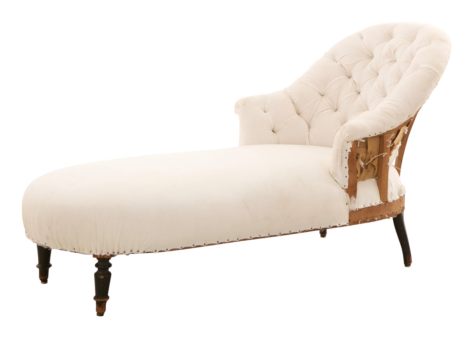 Antique Unupholstered Chaise Lounge