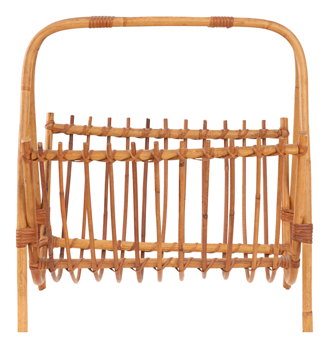 Vintage Rattan Magazine Rack