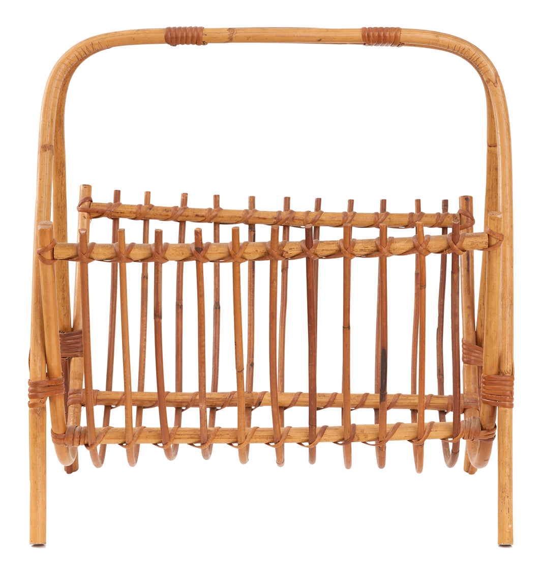 Vintage Rattan Magazine Rack