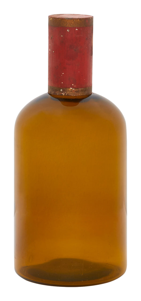 Antique Amber Apothecary Bottle