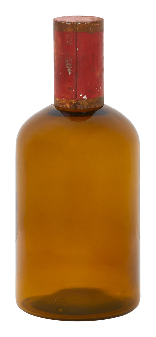 Antique Amber Apothecary Bottle