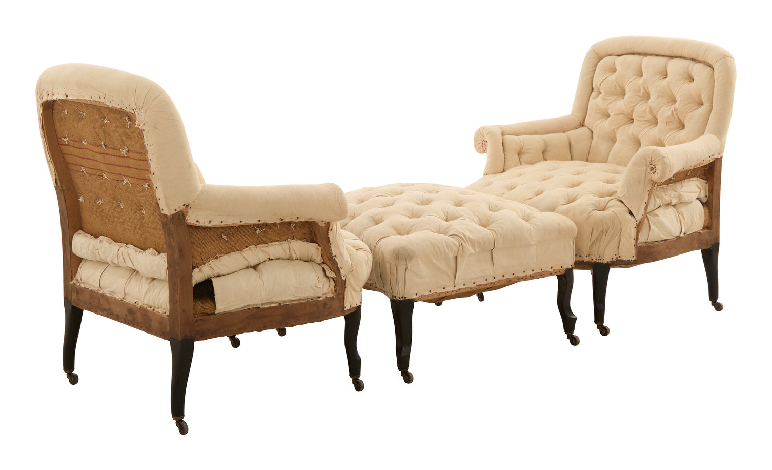 Antique Unupholstered Salon Set