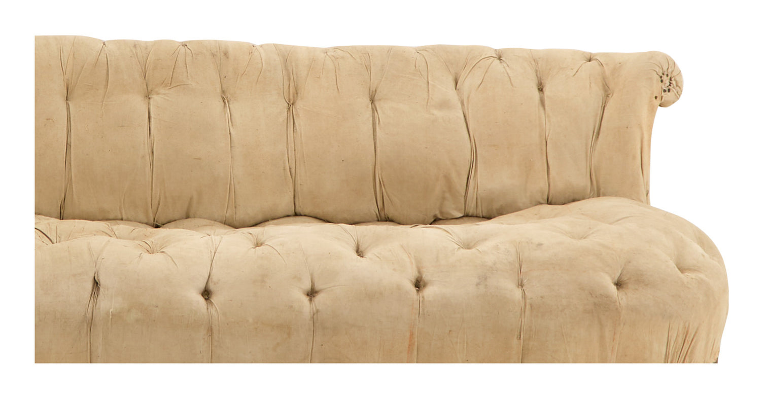 Antique Unupholstered Tufted Chaise Lounge