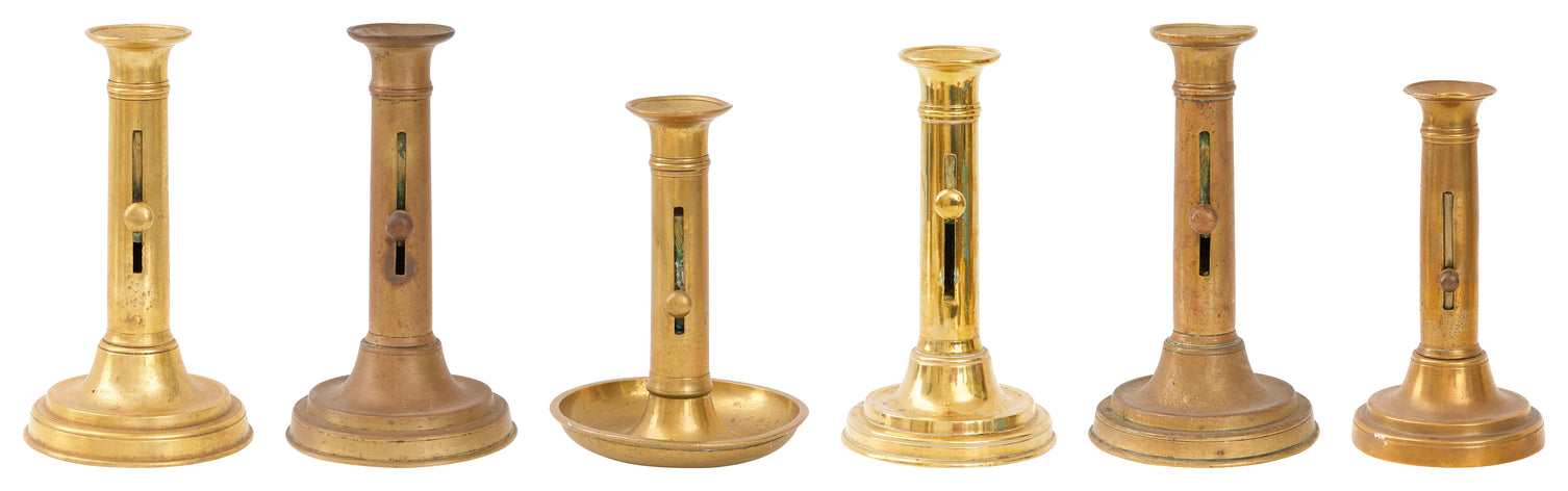 Antique Brass Napoleon Candlestick