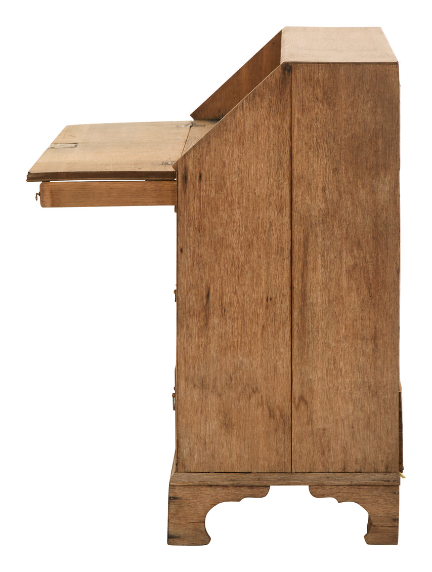 Antique Stripped Wood Secretary